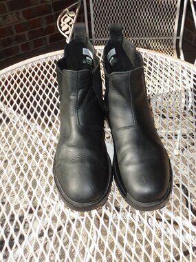 TIMBERLAND Black Leather Women's Slip On Chukka Boots Size 9.5